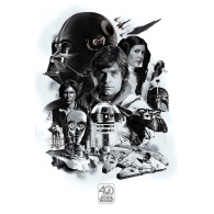 Posters Plakát, Obraz - Star Wars - Montage (40th Anniversary ), (61 x 91,5 cm)