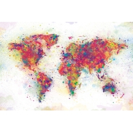 Posters Plakát, Obraz - World Map - Colour Splash, (91,5 x 61 cm)