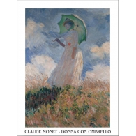 Posters Reprodukce Claude Monet - Žena se slunečníkem , (24 x 30 cm)