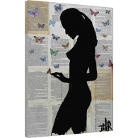 Posters Obraz na plátně Loui Jover - Butterflies, (60 x 80 cm)