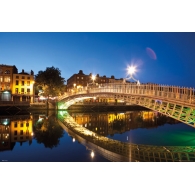 Posters Plakát, Obraz - Dublin - Halfpenny Bridge Landscape, (91,5 x 61 cm)