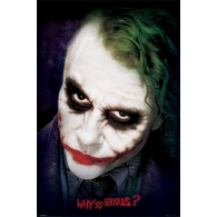 Posters Plakát, Obraz - Batman: Temný rytíř - Joker Face, (61 x 91,5 cm)