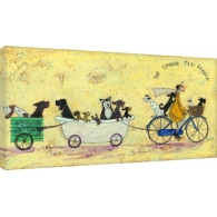 Posters Obraz na plátně Sam Toft - The doggie taxi service, (100 x 50 cm)