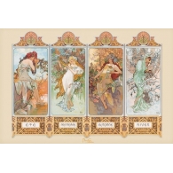 Posters Plakát, Obraz - Alfons Mucha - čtvero ročních období, (91,5 x 61 cm)