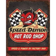 Posters Plechová cedule SPEED DEMON HOT ROD SHOP, (30 x 41 cm)