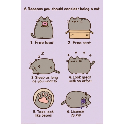 Posters Plakát, Obraz - Pusheen - Reasons to be a Cat, (61 x 91,5 cm)