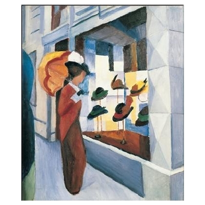 Posters Obraz, Reprodukce - Obchod s klobouky, 1913, Macke August, (50 x 70 cm)