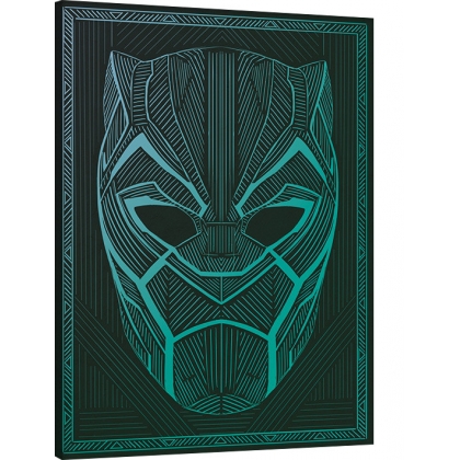 Posters Obraz na plátně Black Panther - Tribal Mask, (60 x 80 cm)