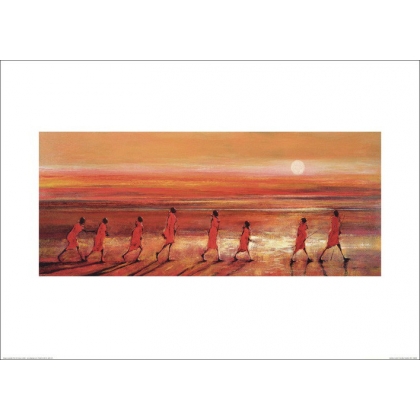 Posters Obraz, Reprodukce - Jonathan Sanders - Samburu Sunset, (100 x 50 cm)