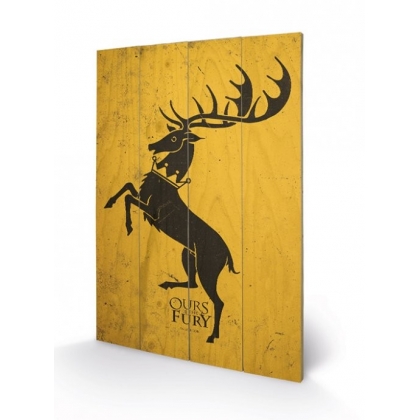 Posters Dřevěný obraz Hra o Trůny - Game of Thrones - Baratheon, (40 x 59 cm)