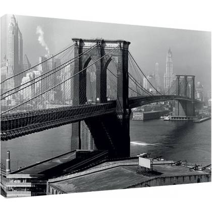 Posters Obraz na plátně Time Life - Brooklyn Bridge, New York 1946, (80 x 60 cm)