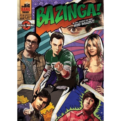 Posters Plakát, Obraz - BIG BANG THEORY - comic bazinga, (100 x 140 cm)