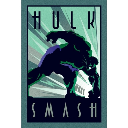 Posters Plakát, Obraz - Marvel Deco - Hulk, (61 x 91,5 cm)