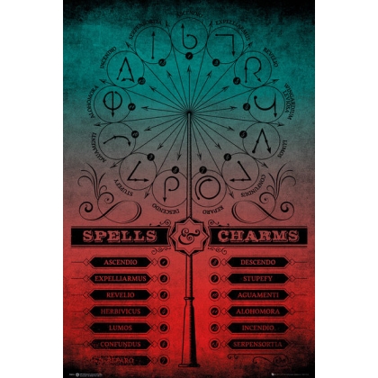 Posters Plakát, Obraz - Harry Potter - Spells And Charms, (61 x 91,5 cm)