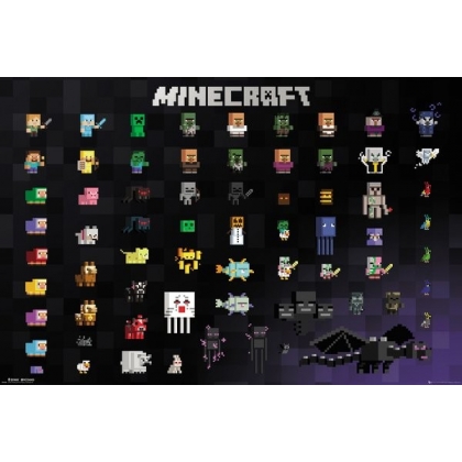 Posters Plakát, Obraz - Minecraft - Pixel Sprites, (91,5 x 61 cm)