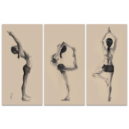 Posters Obraz na plátně Hazel Bowman - Yoga Series, (100 x 150 cm)