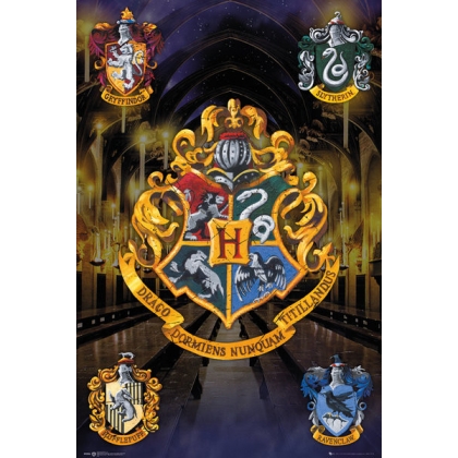 Posters Plakát, Obraz - Harry Potter - Crests, (61 x 91,5 cm)