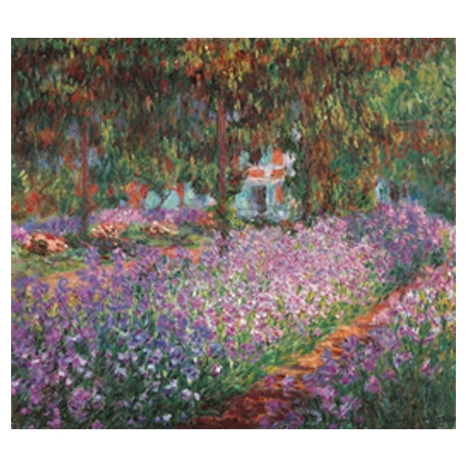 Posters Reprodukce Claude Monet - Monetova zahrada v Giverny, 1900 , (80 x 60 cm)