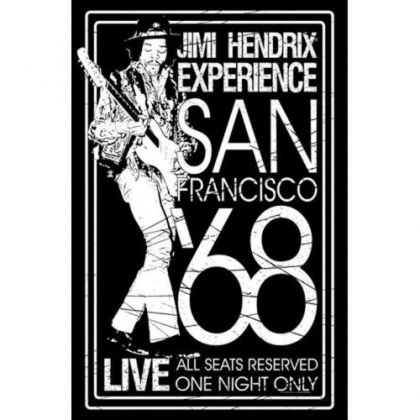 Posters Textilní plakát Jimi Hendrix – San Francisco 68