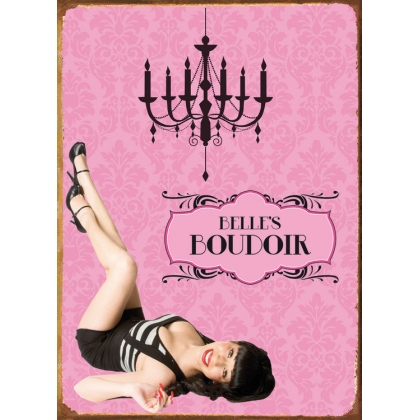 Posters Plechová cedule BELLE'S BOUDOIR, (30 x 41 cm)