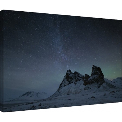 Posters Obraz na plátně David Clapp - Starry Night, Eystrahorn Mountains, Iceland, (80 x 60 cm)