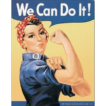 Posters Plechová cedule ROSIE THE RIVETOR - we can do it, (32 x 41 cm)