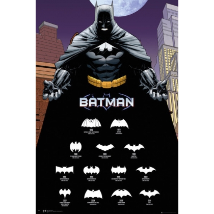 Posters Plakát, Obraz - Batman Comics - Logos, (61 x 91,5 cm)