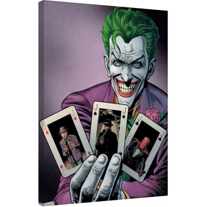 Posters Obraz na plátně Batman - Joker Cards, (60 x 80 cm)