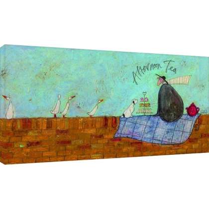 Posters Obraz na plátně Sam Toft - Afternoon tea, (100 x 50 cm)