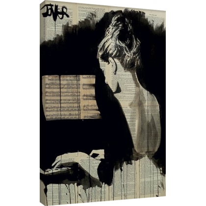 Posters Obraz na plátně Loui Jover - Her Sonata, (60 x 80 cm)