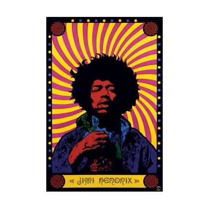 Posters Plakát, Obraz - Jimi Hendrix - psychedelic, (61 x 91,5 cm)