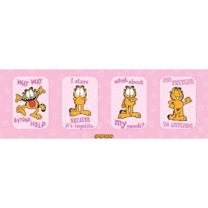 Posters Plakát, Obraz - GARFIELD - pink, (91 x 30 cm)