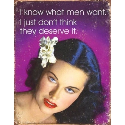 Posters Plechová cedule Ephemera - What Men Want, (31,5 x 40 cm)