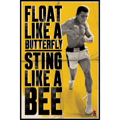 Posters Plakát, Obraz - Muhammad Ali - vznášet se jako motýl, (61 x 91,5 cm)