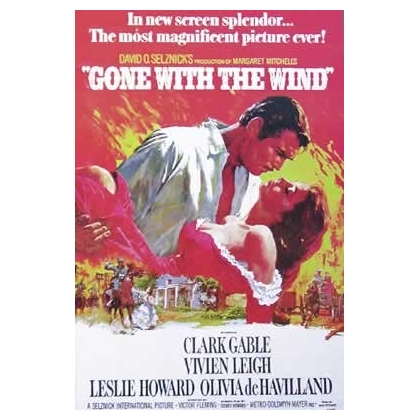 Posters Plakát, Obraz - Gone with the wind - Vivian Leigh, Clark Gable, (66,5 x 99 cm)