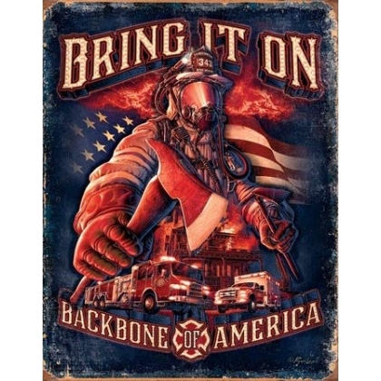 Posters Plechová cedule Fire Fighters - Bring It, (31,8 x 40,6 cm)