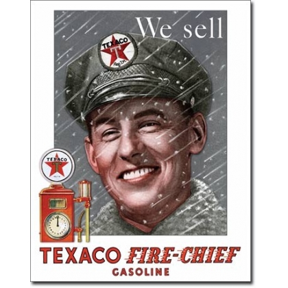 Posters Plechová cedule Texaco - Pump Attendant, (12,5 x 16 cm)